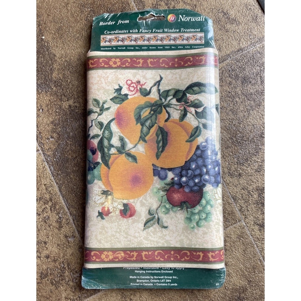 Norwall Wallpaper Border Fancy Fruit 5 Yards Prepasted
